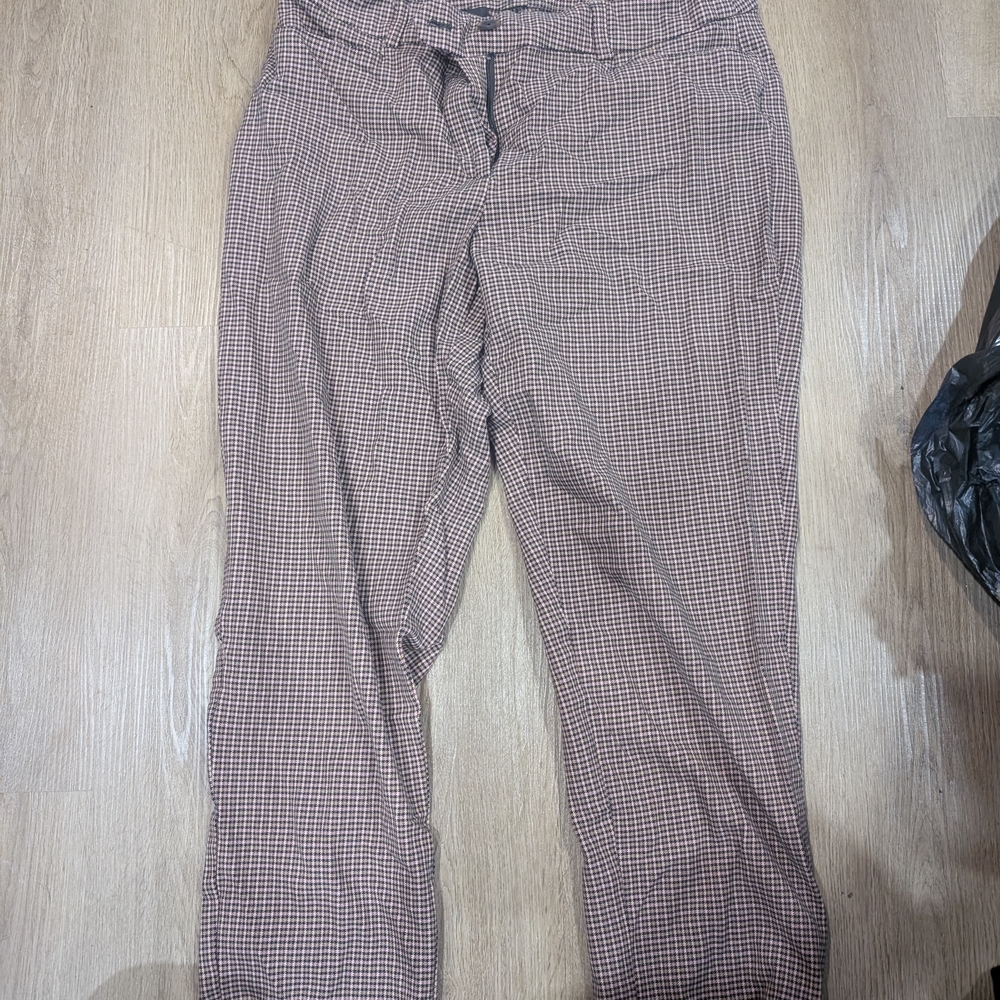 Women's Brown Checkered Pants